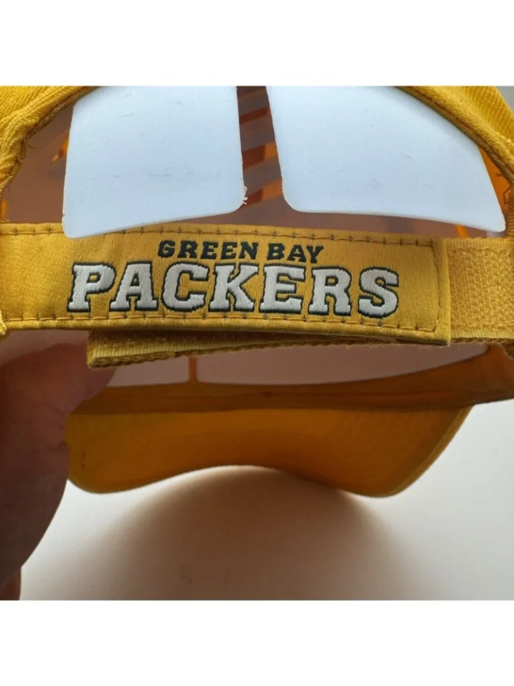 Green Bay Packers NFL Adjustable Baseball Cap Hat Reebok Yellow Gold Miller Lite